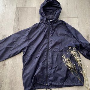 vintage navy windbreaker size small